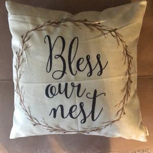 Bless our Nest pillow